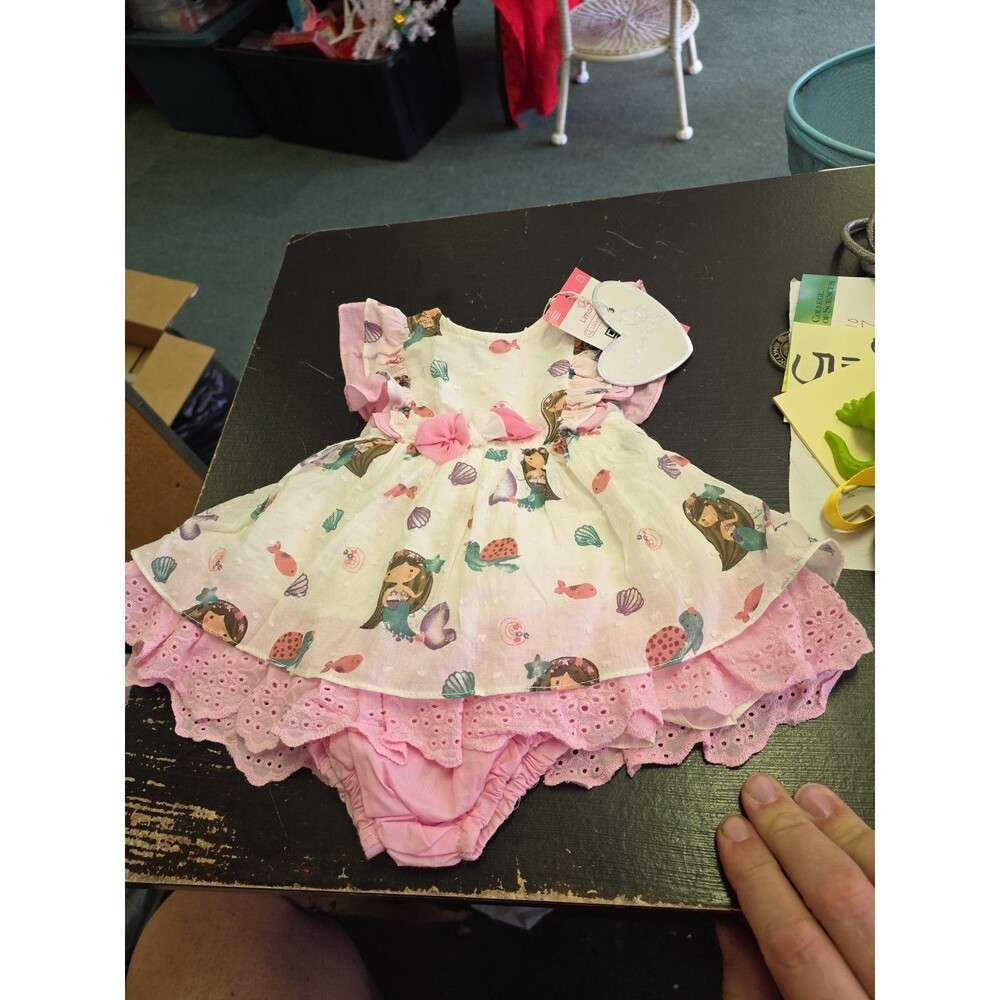 NWT Limonada Mermaid Dress W Diaper Cover 3 Mo